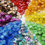 450 Pièces de Mosaïques en Verre Cristal Scintillant – Carreaux DIY pour Artisanat, Loisirs Créatifs et Décoration