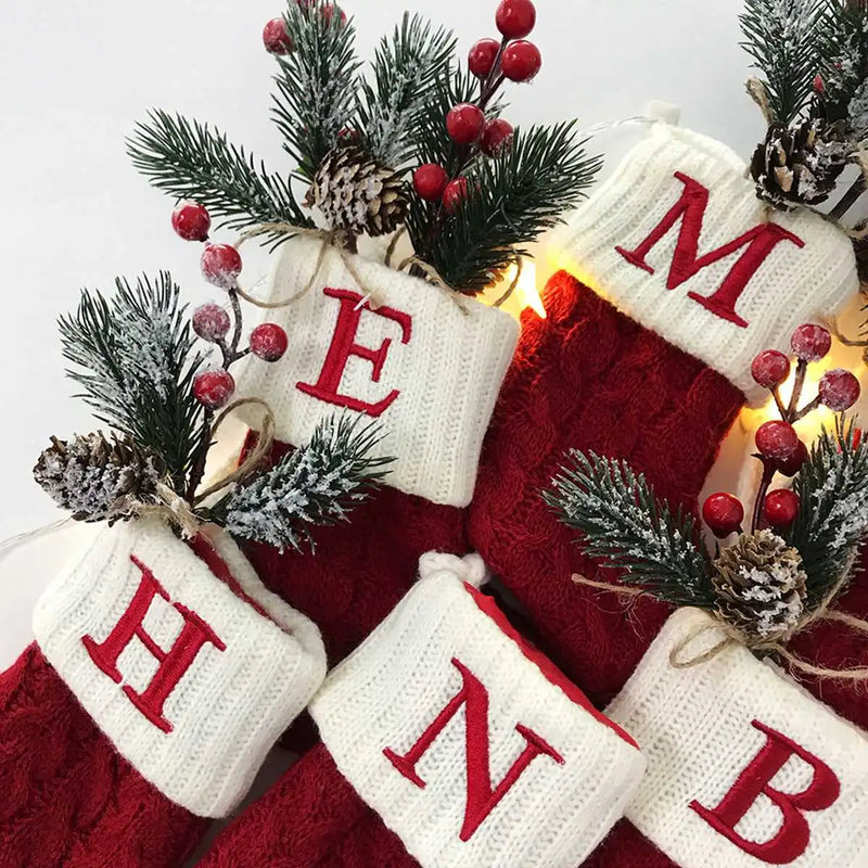 Mini Chaussettes de Noël avec initiales