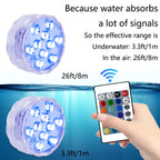 Lot de 4 Spots Lumineux RGB Waterproof - 16 Couleurs + 1 Télécommande