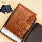 Cartera de Piel Sintética de Gran Capacidad para Hombre