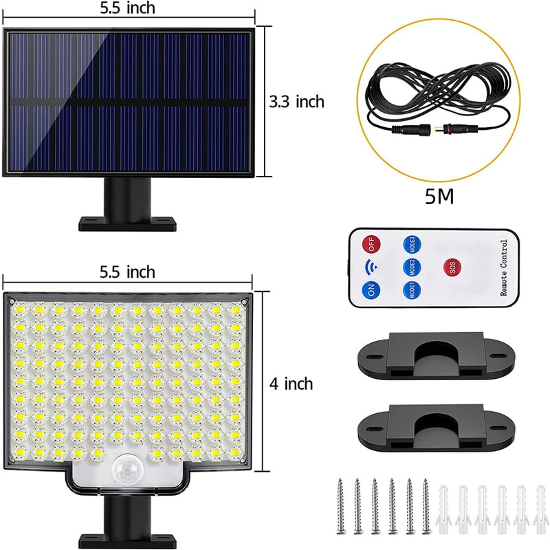 Lampe solaire 106 LED avec détecteur de mouvement achetée 1 Achetée = 1 OFFERTE