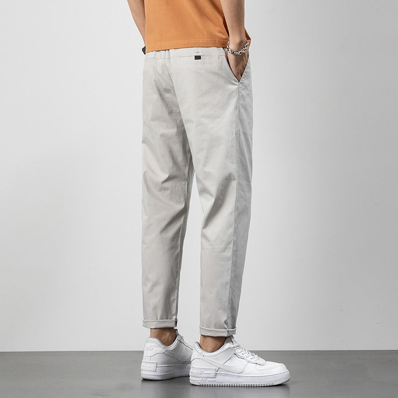 Pantalon d'été coupe droite en coton - Style casual