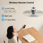 Ventilateur de Plafond 12000mAh Portable & Rechargeable - 4 Vitesses