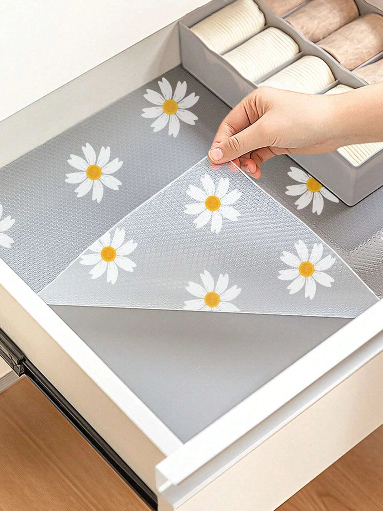 Tapis Marguerite Antidérapant & Imperméable pour Placards
