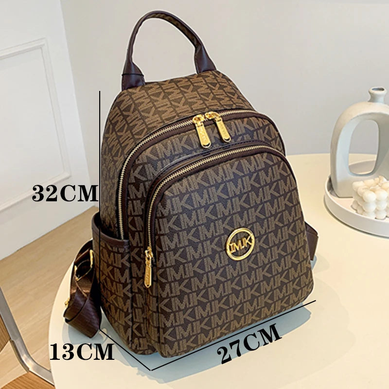 Sac à Dos Monogramme Luxueux en Cuir PU
