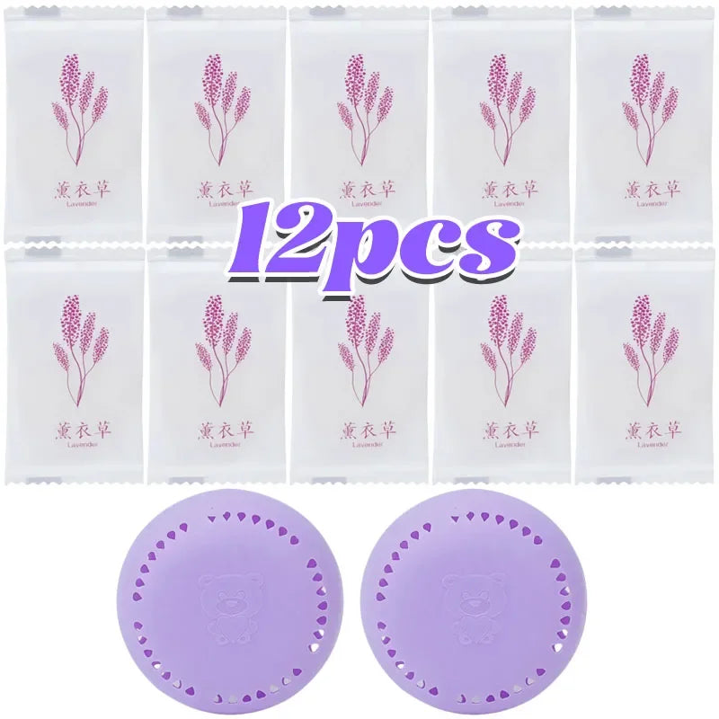Lot de 12 Désodorisants Solides Aromatique – Parfum Longue Durée pour Salle de Bain, Chambre, Voiture, Armoire, Maison et Toilettes