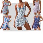 Tankini Maillot de Bain 1PC Effet Jupette à Motif