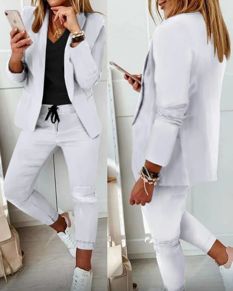 Ensemble blazer & pantalon décontracté