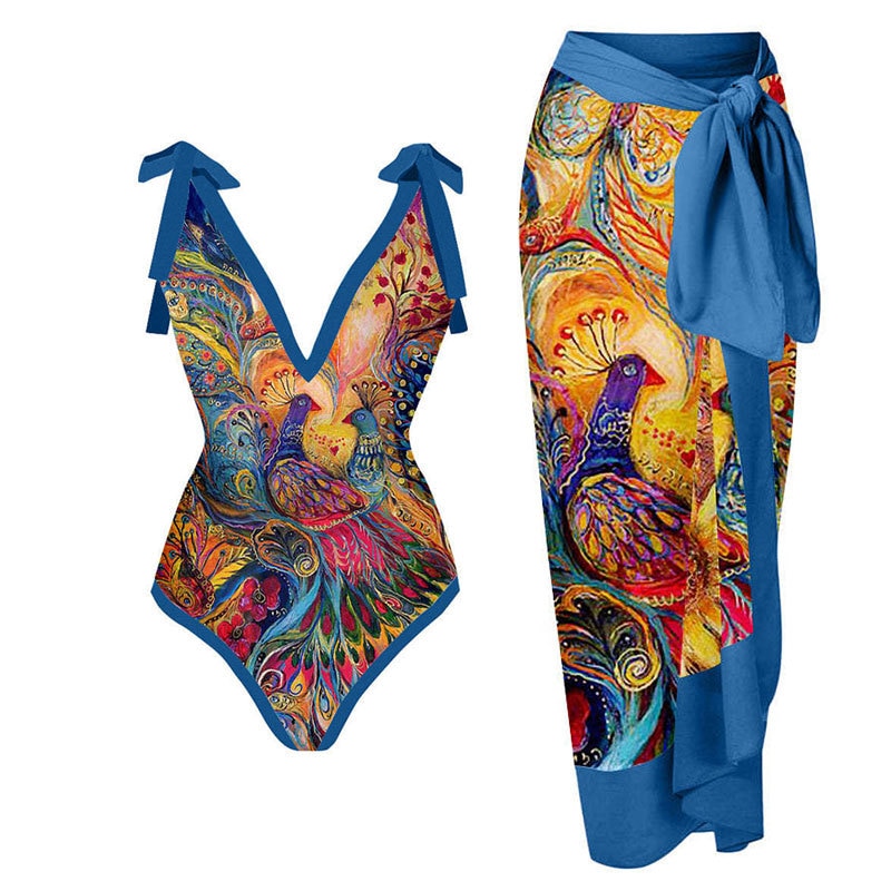 Maillot 1PC & Jupe longue