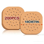 200x Papier Cuisson Perforés Sans Huile pour Air Fryer