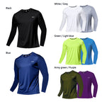 T-Shirt Homme en Soie Glacée à Manches Longues – Respirant, Séchage Rapide et Protection Solaire