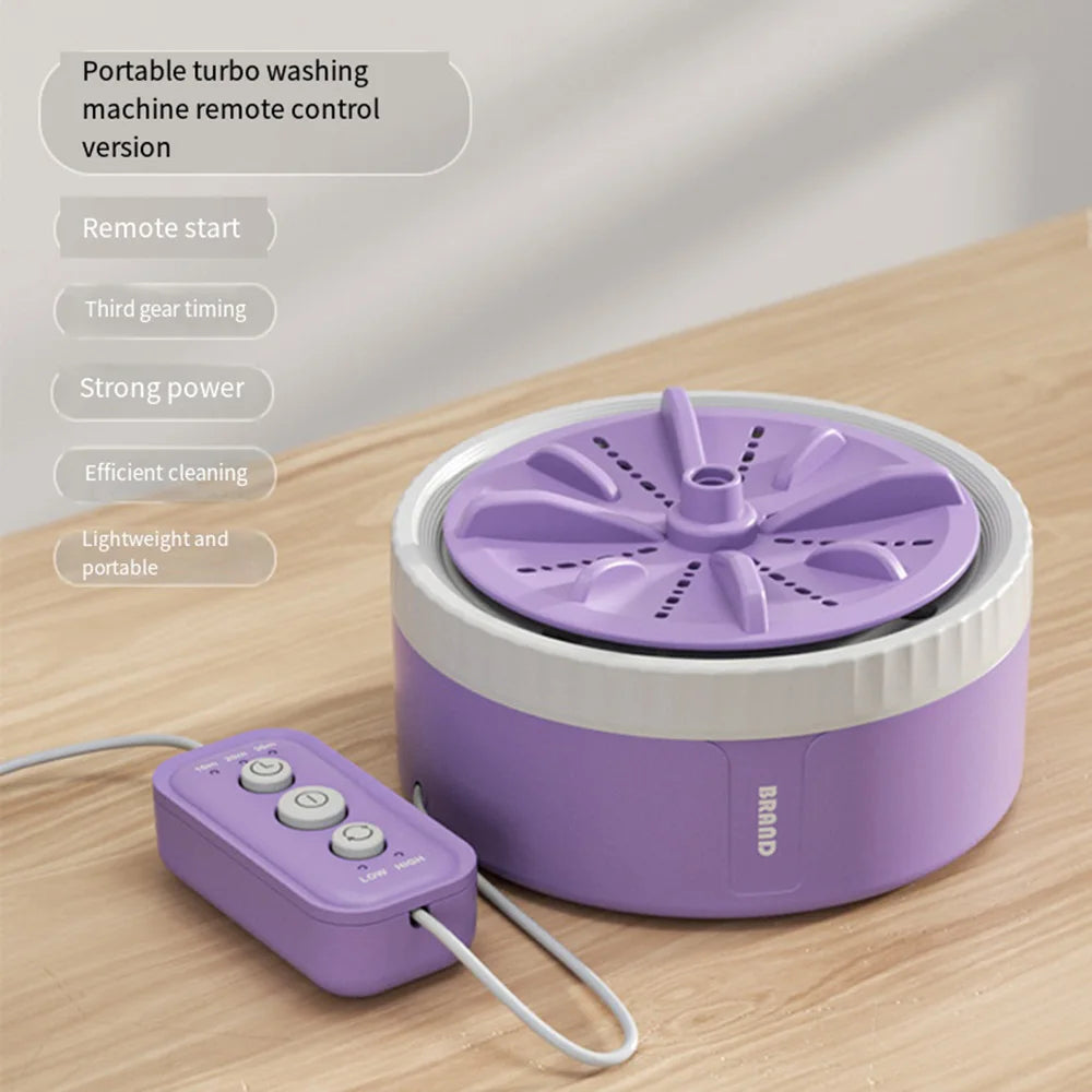 Mini Machine à Laver Rotative Ultrasonique Portable USB avec Télécommande
