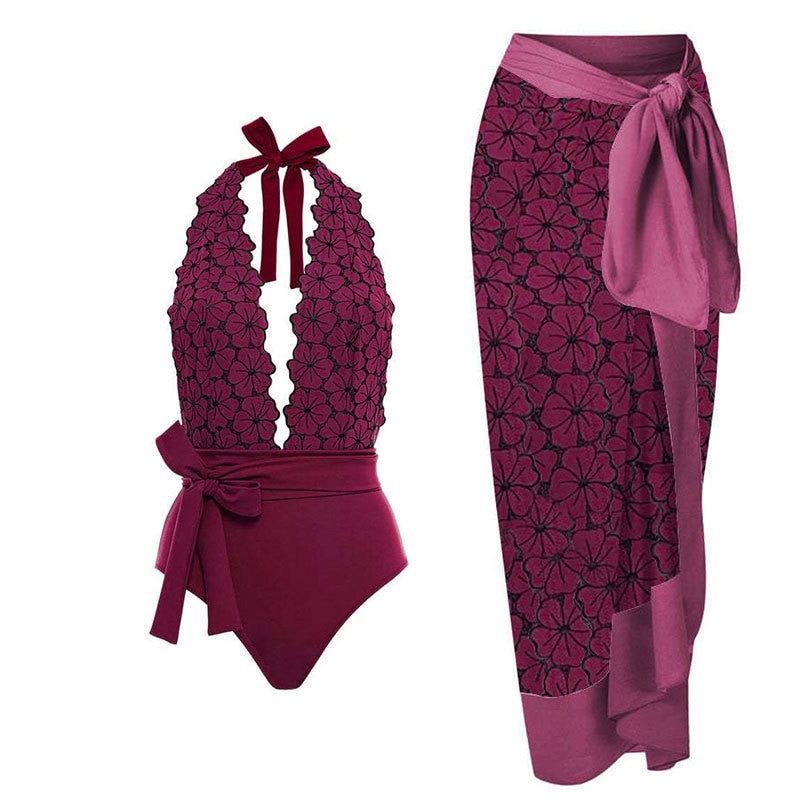Maillot 1PC & Jupe longue