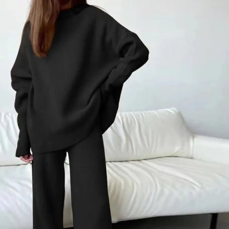 Ensemble 2PCS Col roulé & Pantalon large Confort+