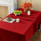 Nappe Rectangulaire en Velours Rouge Spéciale Fête - 4 Tailles