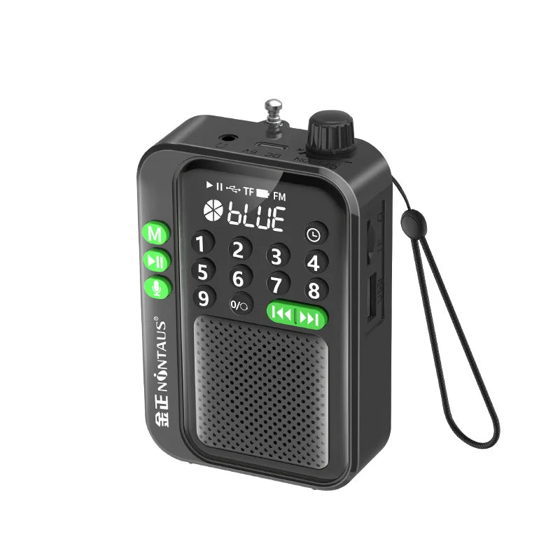 Radio FM de poche numérique avec Bluetooth — LED, enregistrement