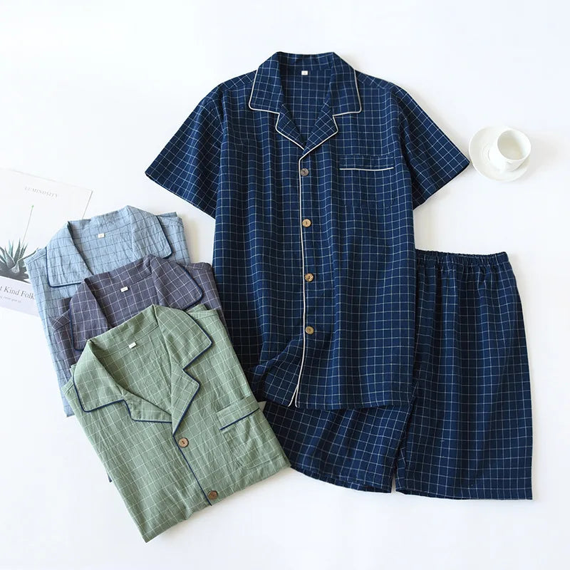Ensemble Pyjama Japonais Léger Manches Courtes