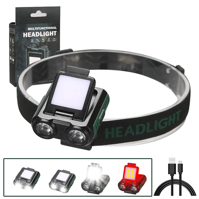 Éclairage Frontal LED Rotative - Haute Puissance & Portable