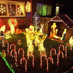 5PCS Sucre d'Orge LED 8 Modes - Décoration Lumineuse de Noël