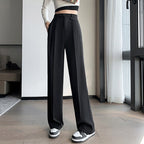 Pantalon décontracté ample taille haute