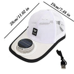 Casquette Solaire avec Ventilateur Intégré - Respirante et Rafraîchissante