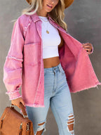 Veste en Jeans manches longues pour femmes
