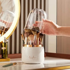 Rangement rotatif pour pinceaux de maquillage