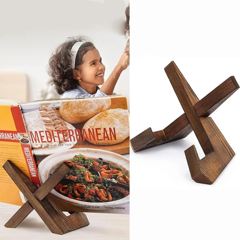 Porte Livre Recette en Bois pour Cuisine