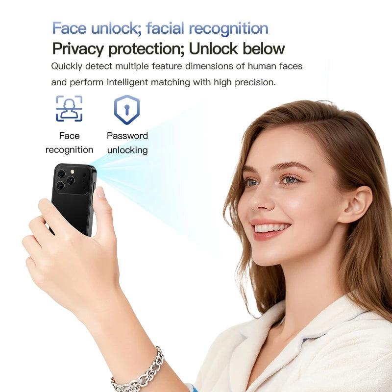 Mini Smartphone SOYES XS18 Pro – Écran Tactile 3", Face ID, Android 9.0, Double SIM, 2 Go RAM + 16 Go, WiFi & Bluetooth