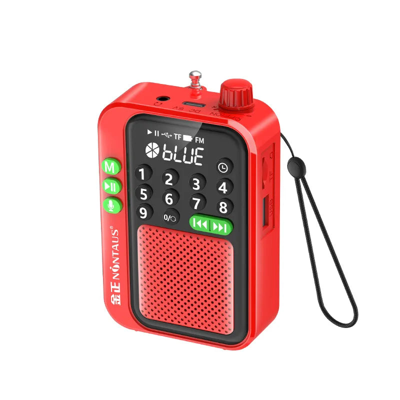 Radio FM de poche numérique avec Bluetooth — LED, enregistrement