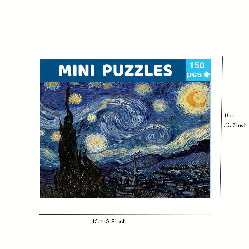 Mini Puzzle 150PCS Spécial Peintures Célèbres - Idée Cadeau