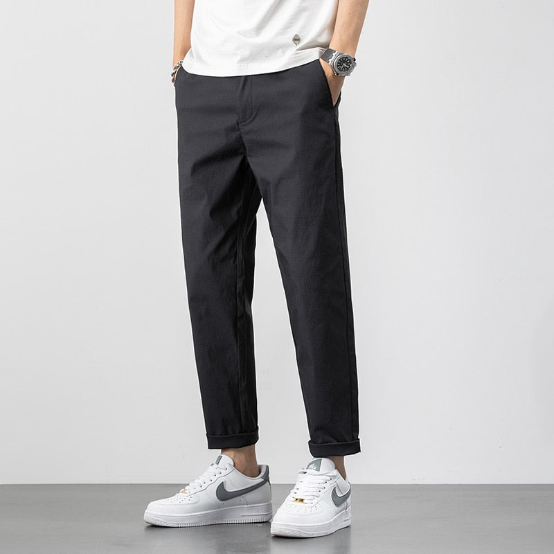 Pantalon d'été coupe droite en coton - Style casual