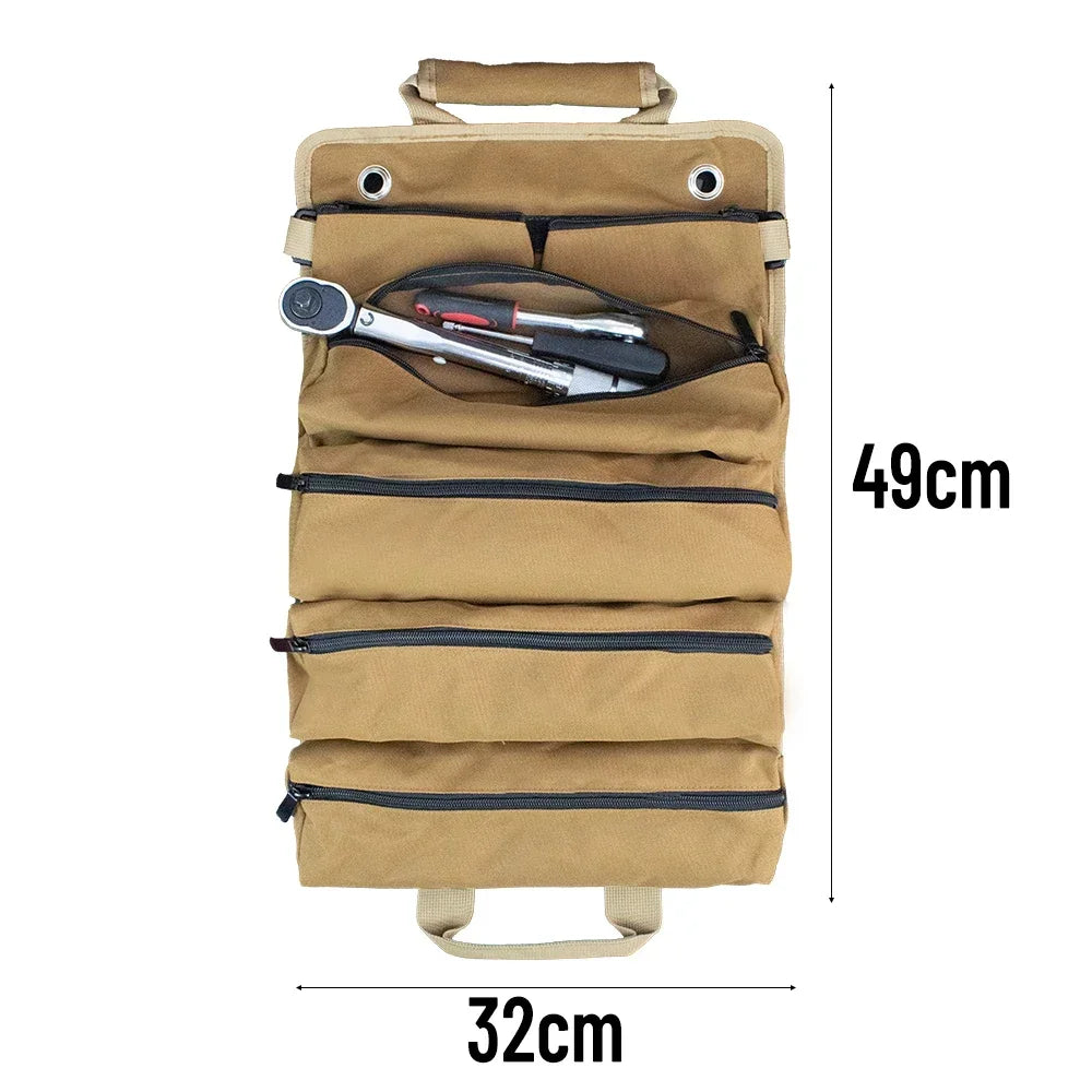 Sac à Outils Enroulable avec Poignée - 6 Trousses Détachables