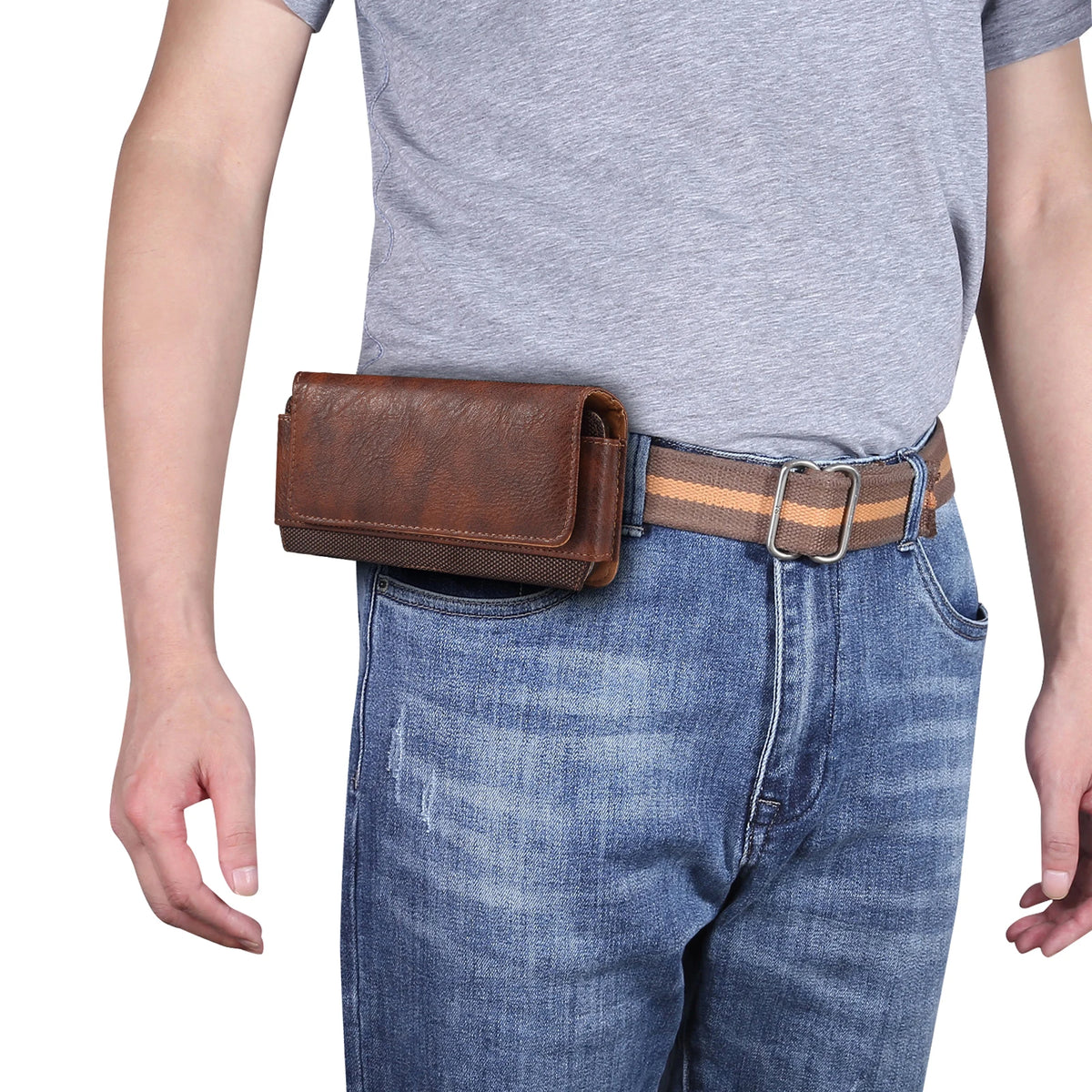 Étui Téléphone en Cuir de Vache avec Clip Ceinture – Pochette pour iPhone & Samsung