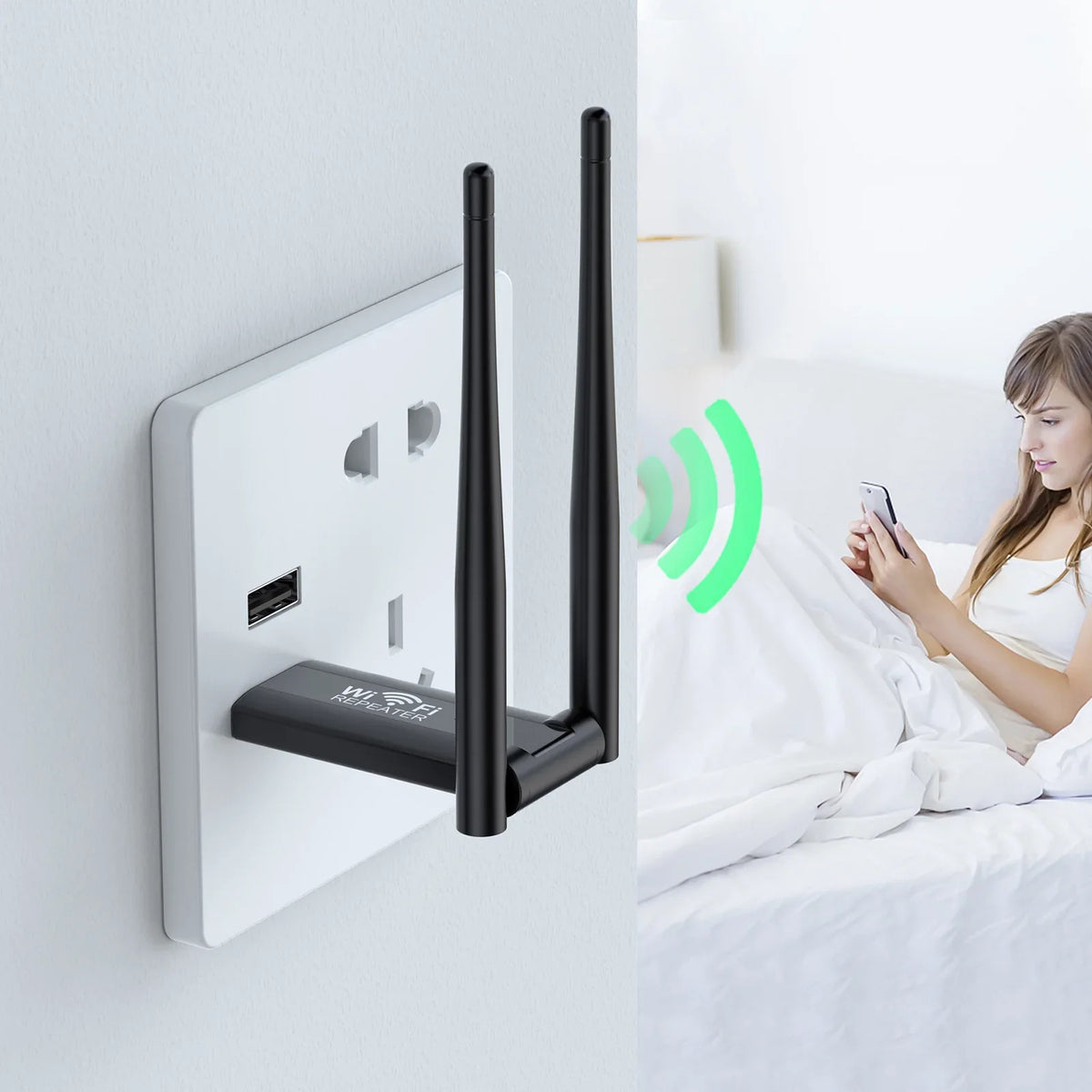 Répéteur WiFi USB sans fil - Jusqu'à 100m de portée !