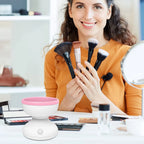 Nettoyeur de pinceaux de maquillage rotatif USB