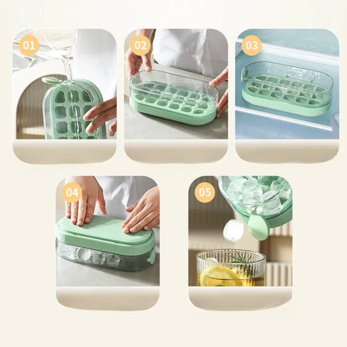 Moule à glaçon en silicone innovant - 18 Glaçons