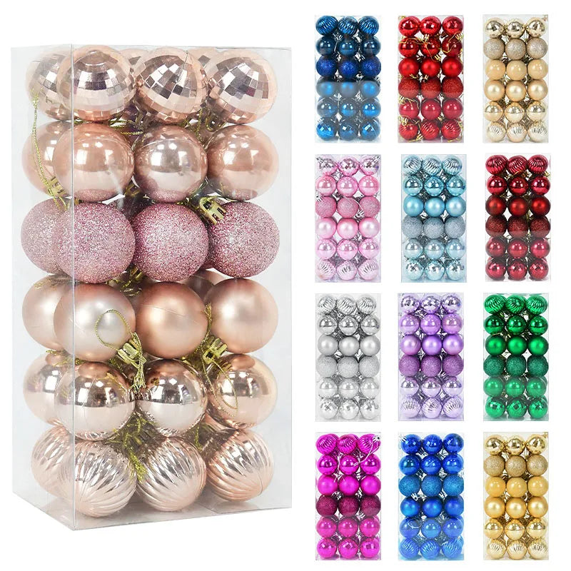 Lot de 6 Boules de Noël - 60mm