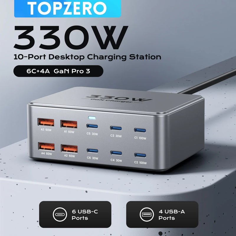 Station de Charge Ultra-Puissante 10-en-1 – 330W