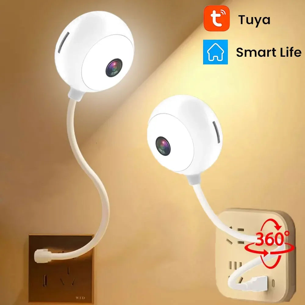 Mini Caméra IP WiFi 5MP Veilleuse USB — Vision Nocturne Intelligente