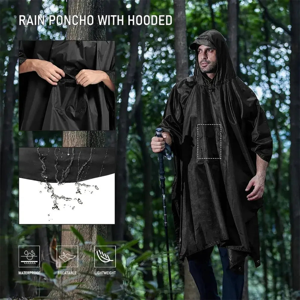 Poncho de Pluie imperméable 3 en 1