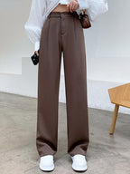 Pantalon décontracté ample taille haute