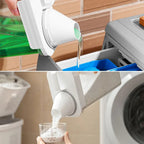Distributeur pour lessive avec bec verseur et tasse à mesurer