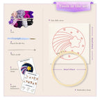 Kit de Broderie Punch Needle pour Adultes – Motifs Fleurs, Ensemble DIY Complet pour Débutants et Décoration Murale