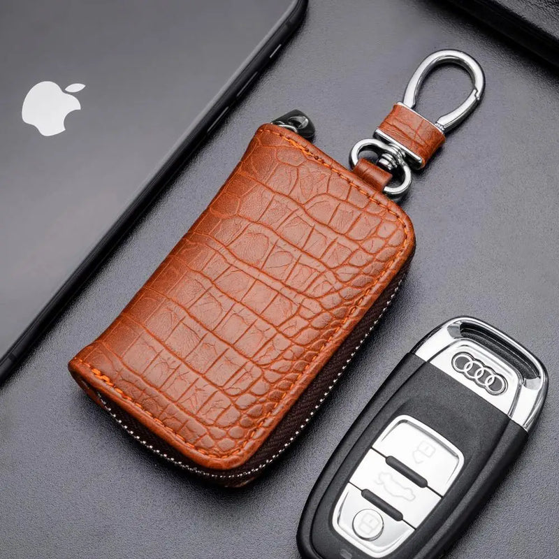 Porte-Clé en Cuir PU Rectangulaire à Crochet