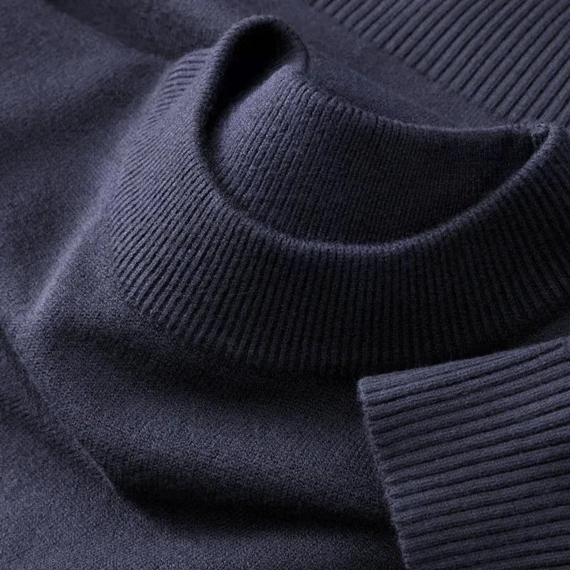 Pull Tricot BASIC en Laine à Col Rond - Homme