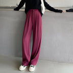 Pantalon décontracté ample taille haute
