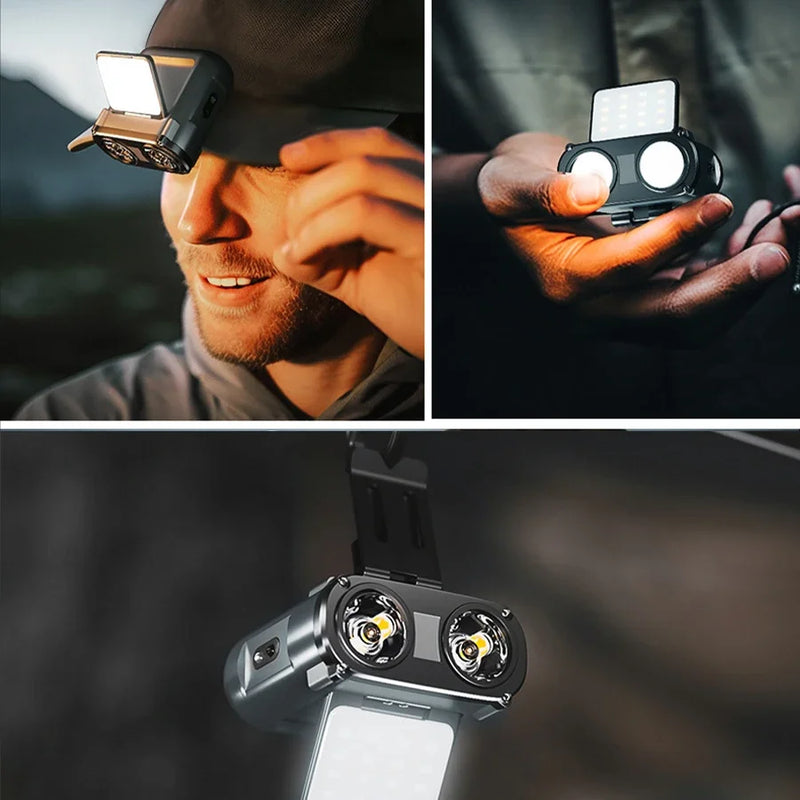 Éclairage Frontal LED Rotative - Haute Puissance & Portable