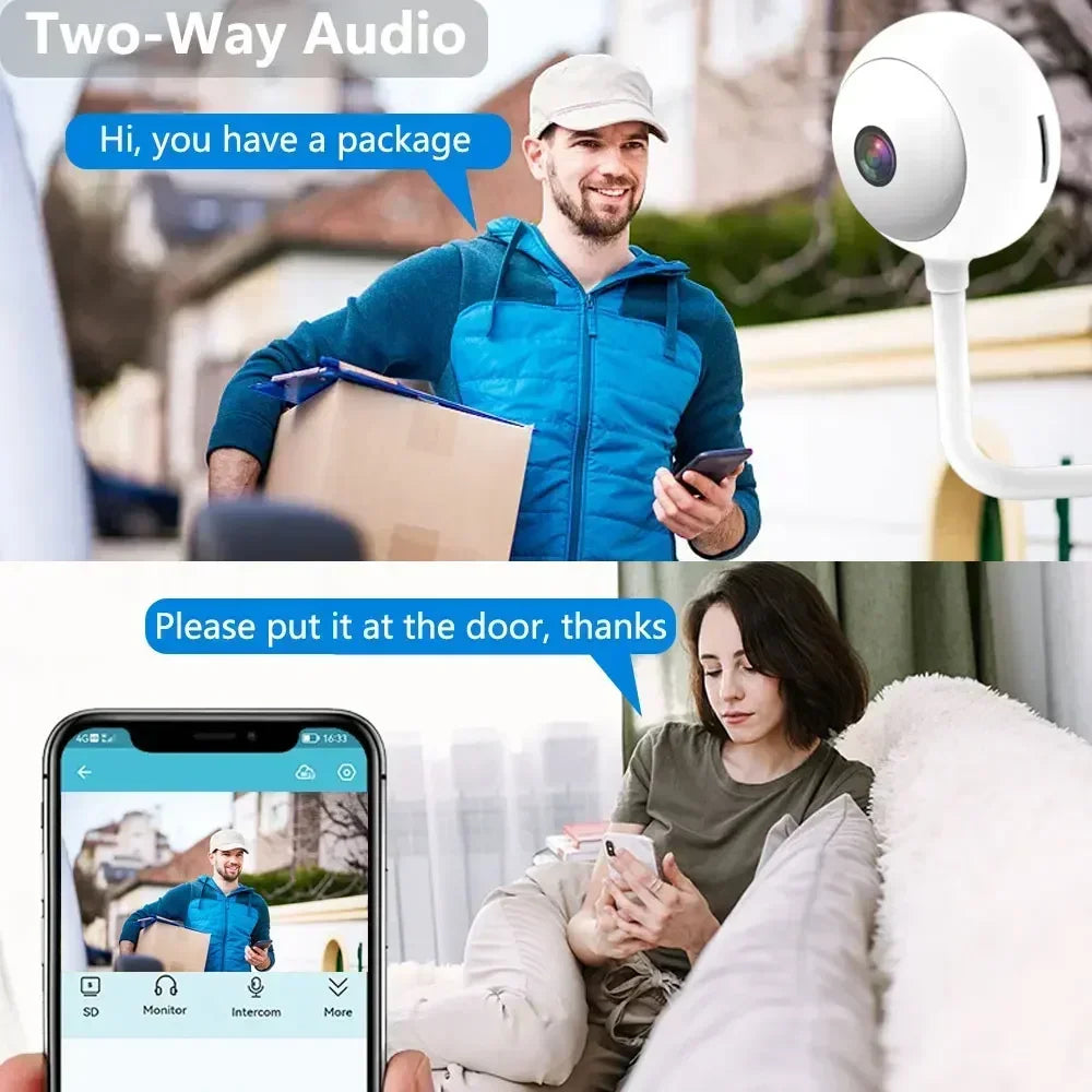 Mini Caméra IP WiFi 5MP Veilleuse USB — Vision Nocturne Intelligente