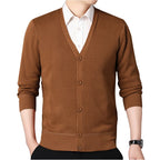 Cardigan col V intérieur doublé polaire